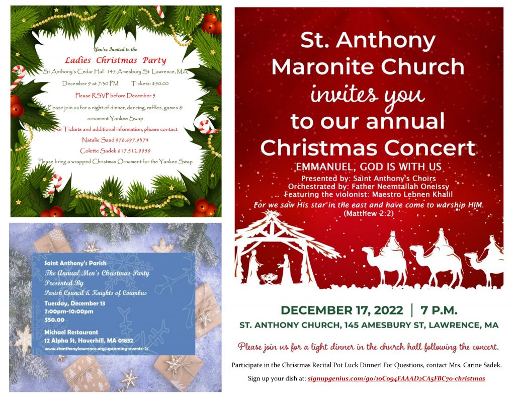 Calendar_Christmas – St Anthony Maronite Church